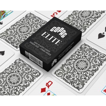 1546 Elite Poker size - Jumbo index žaidimo kortos (juodos sp.) Copag 